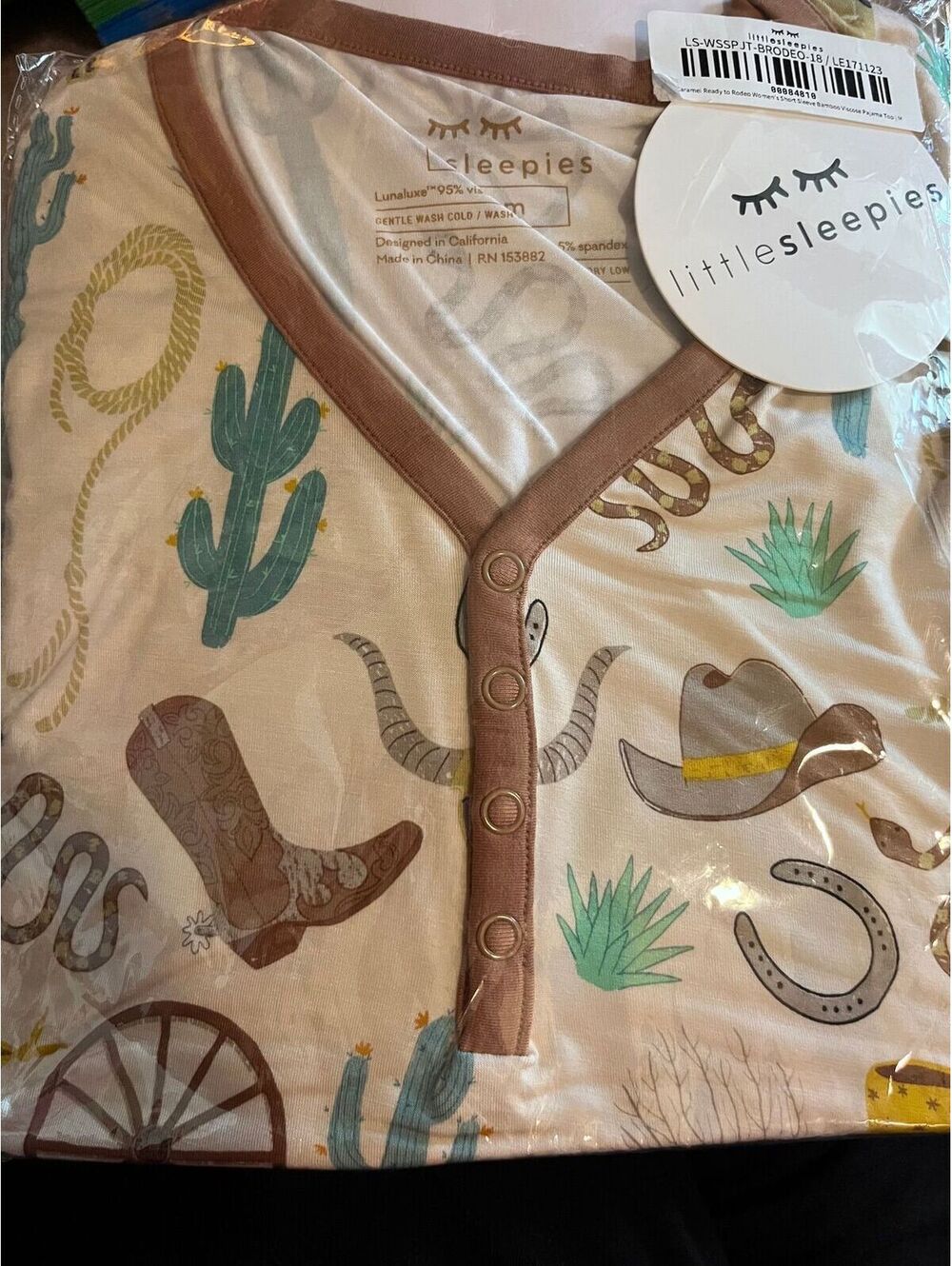 Little sleepies ready set rodeo mom top size med [COPY]